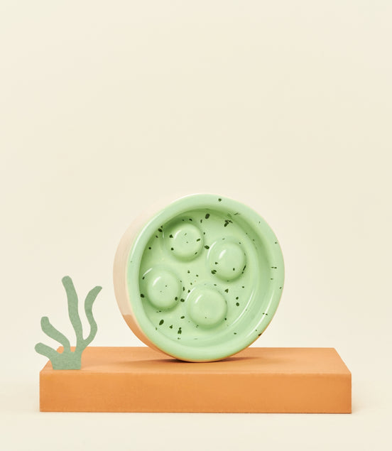 Ceramic shampoo dish - mint