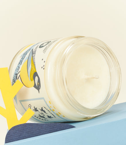 Great Tit - floral soy candle