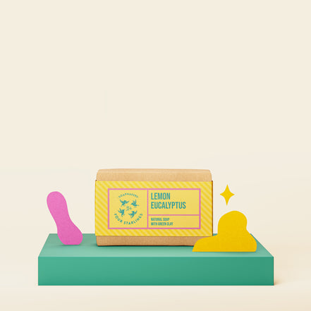 Lemon Eucalyptus - Natural Bar Soap With Green Clay