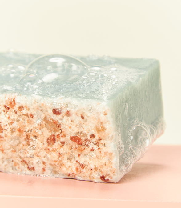 Salty Lavender - Natural Bar Soap With Himalayan Salt And Blue French Clay