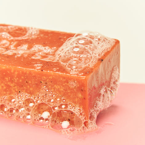 Strawberry And Verbena - Natural Bar Soap With Strawberry Seeds Peeling