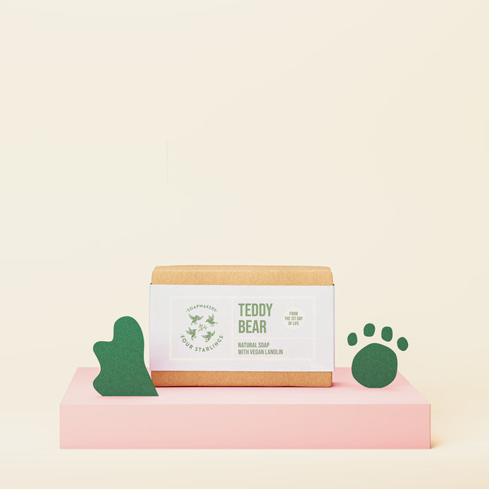 Teddy Bear With Vegan Lanolin - Natural Bar Soap