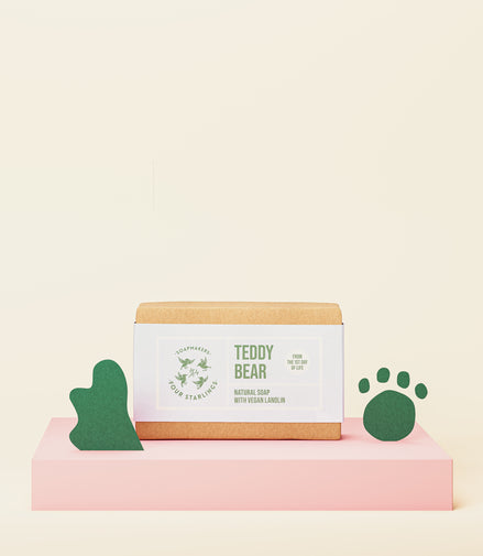 Teddy Bear With Vegan Lanolin - Natural Bar Soap