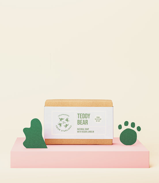Teddy Bear With Vegan Lanolin - Natural Bar Soap