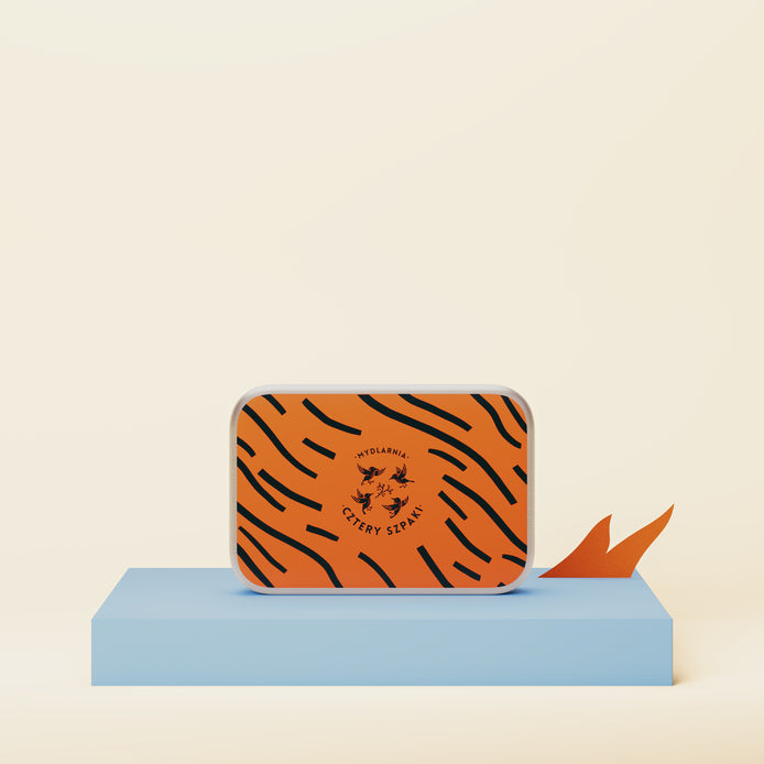 Rectangular Tin For Soap Tiger